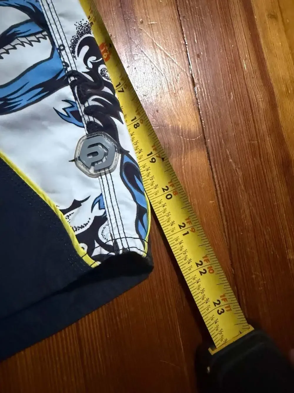 Ocean Pacific Op Men's Board Shorts with Blue and White Tribal Print Sides